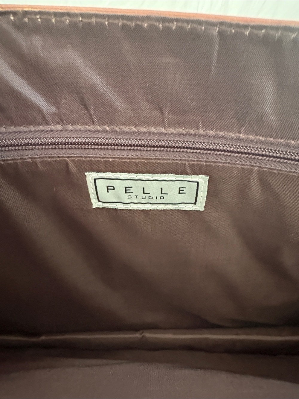 Vintage Pelle Studio Brown Leather Messenger Briefcase with Detachable Strap - Picture 2 of 4